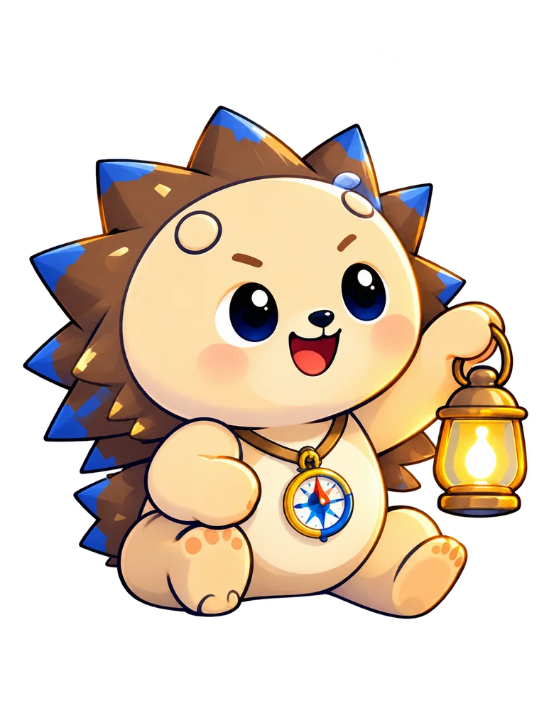 Mika, a determined hedgehog with a tiny lantern