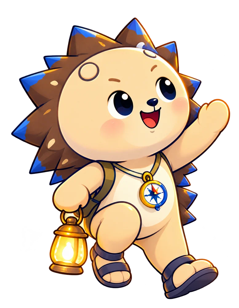Mika, a determined hedgehog with a tiny lantern