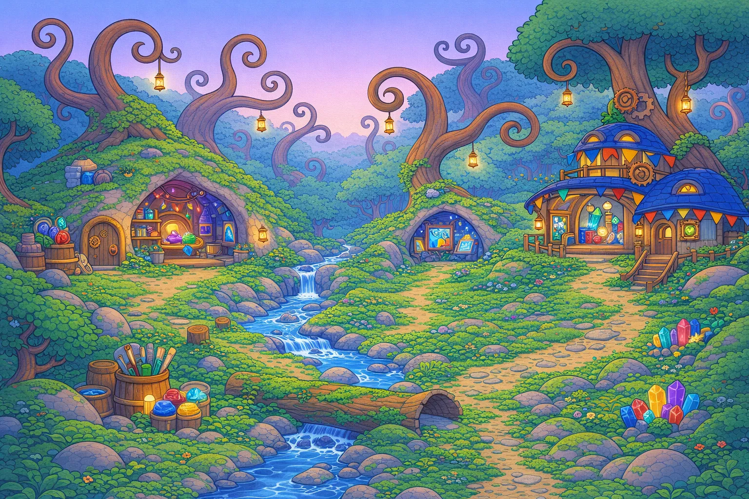 Wonderworks Valley, Why Woods: an illustrated view of the world of this adventure