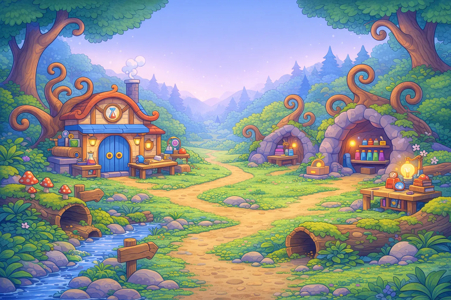Wonderworks Valley, Why Woods: an illustrated view of the world of this adventure